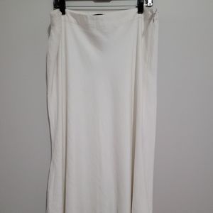 Ashley Stewart | White | Linen Long Lined Skirt | 16W